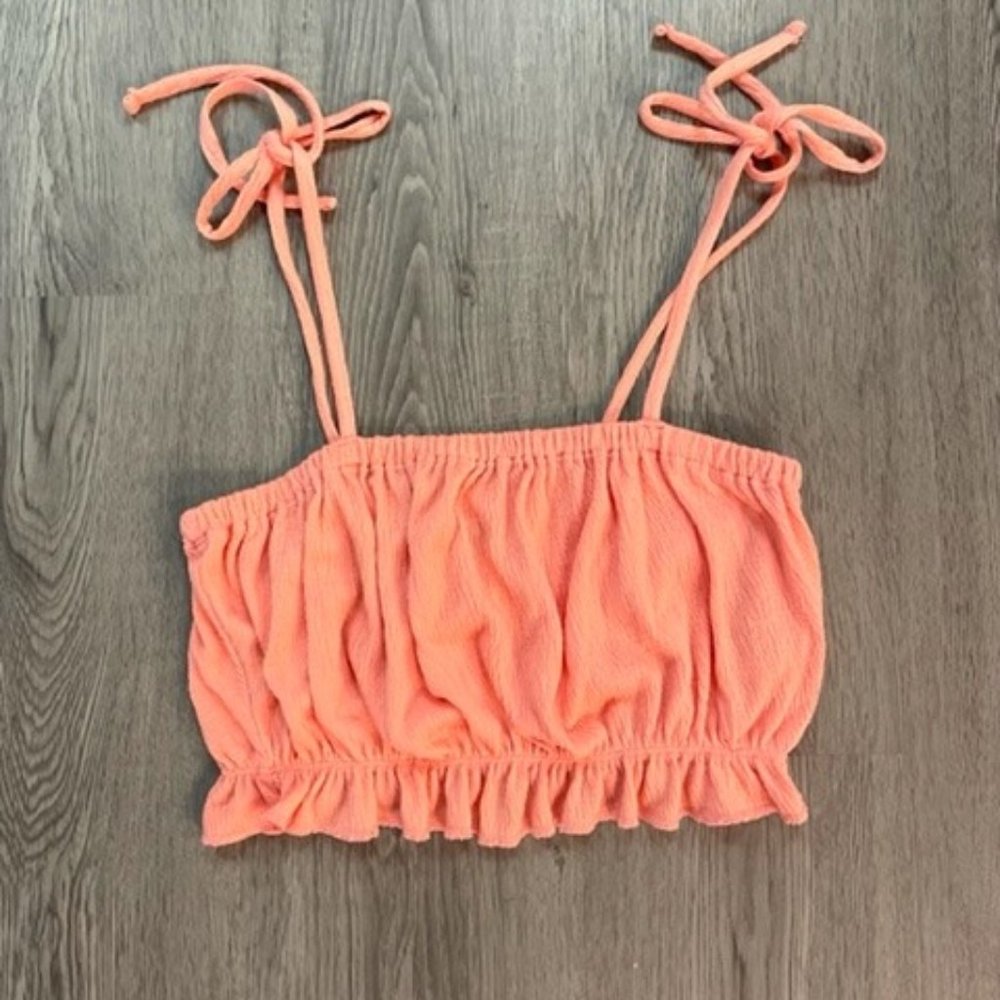 Pink Tie Crop Top